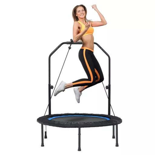 Trampolino fitness con maniglia