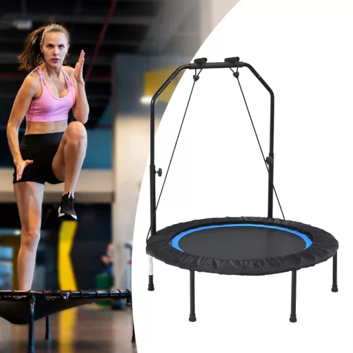 Trampolino fitness con maniglia