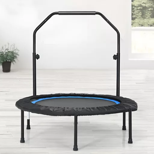 Trampolino fitness con maniglia