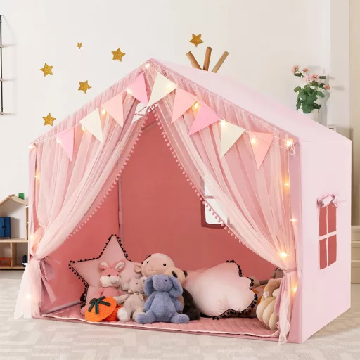 Tenda da Gioco con Luci a Stella, Rosa