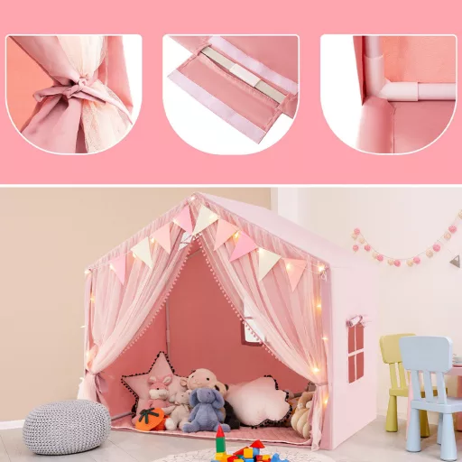 Tenda da Gioco con Luci a Stella, Rosa