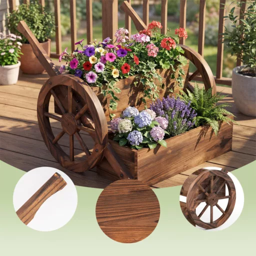Carrello portafiori da giardino