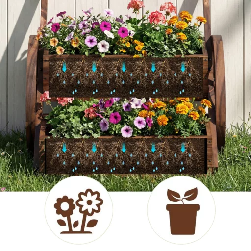 Carrello portafiori da giardino