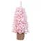 Albero di Natale Artificiale Neve con Decorazioni 90cm Rosa