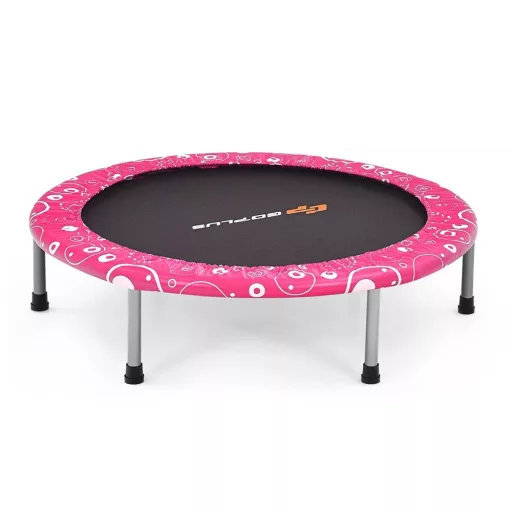 Trampolino Pieghevole per Bambini con Maniglia, Rosa