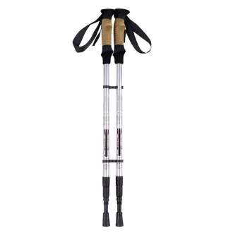   Bastone da Trekking Ultra-leggero Regolabile 65-135 cm, Argento
