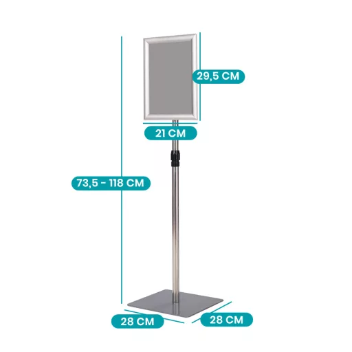 Supporto Informativo 33x24cm, Argento