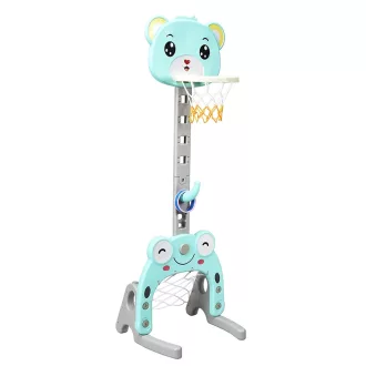 Canestro da Basket Regolabile 3-in-1 con Anelli, Blu