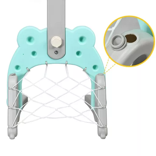 Canestro da Basket Regolabile 3-in-1 con Anelli, Blu