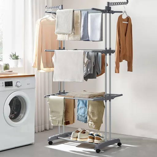Stendibiancheria Multi-Tier con Ruote