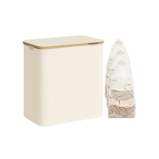 Cesto per la Biancheria con Fodera in Rete Rimovibile