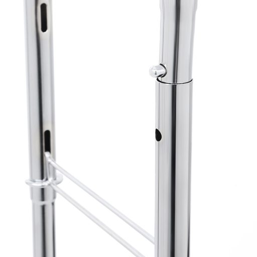 Stendino per abbigliamento regolabile in cromo con ruote industriali - capacità di 110 kg