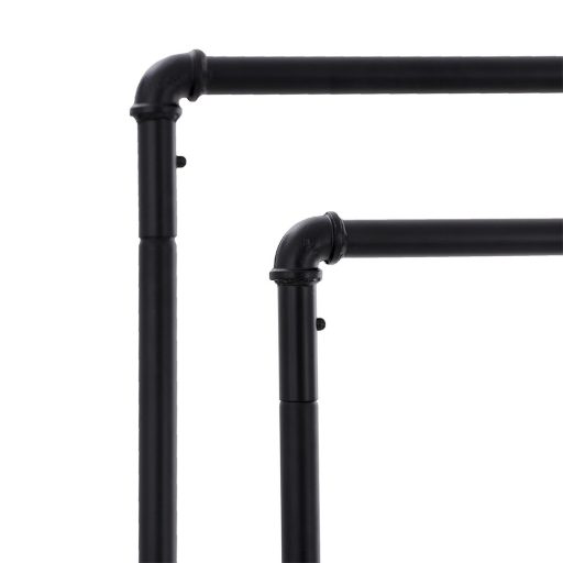 Rack per abiti a doppio braccio nero con capacità di 110 kg - Stile industriale