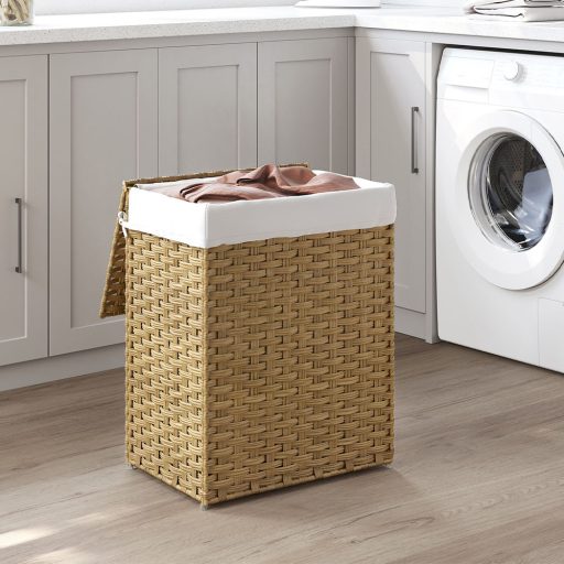 Cesto per la Biancheria in Plastica, 45.5 x 32 x 61cm