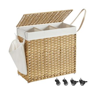 Cesto per la Biancheria in Plastica, 66 x 33 x 66 cm