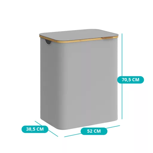 Cesto per Biancheria in Plastica, Grigio