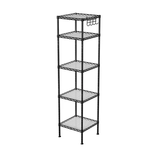 Mobile 5 Ripiani per Bagno, 30 x 30 x 121 cm