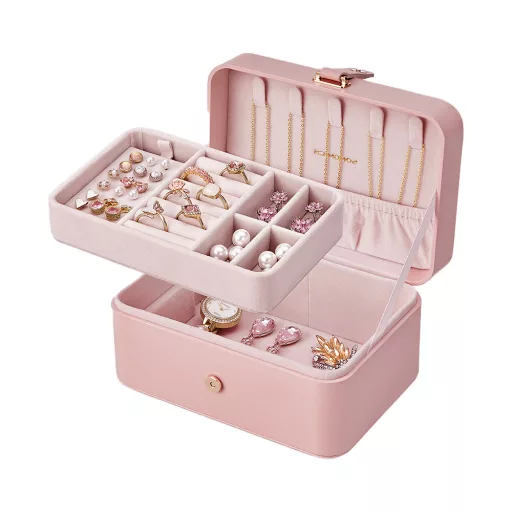 Organizer Gioielli Rosa 16x11x7.8cm