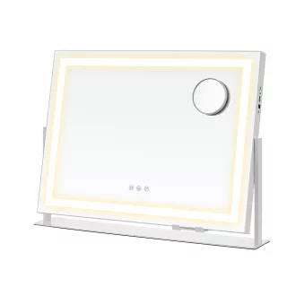 Specchio per Trucco LED con Supporto per Telefono