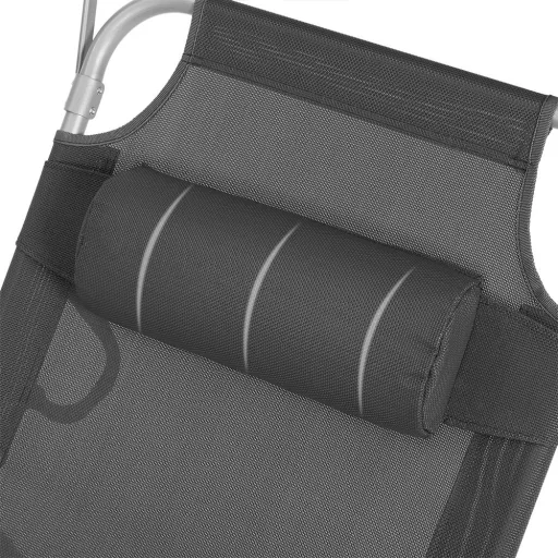 Lettino prendisole con tettuccio, Grigio