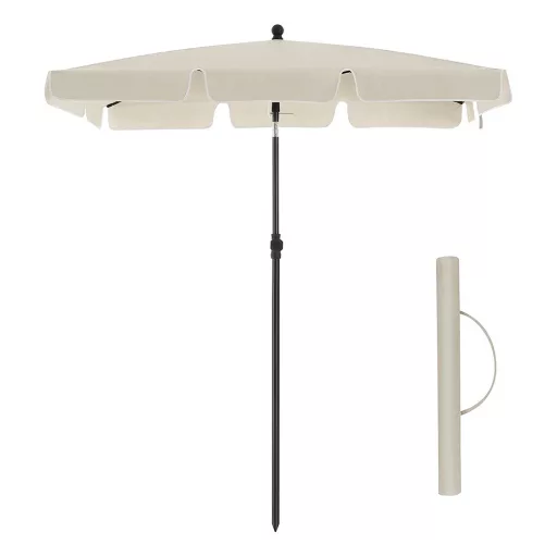 Ombrellone Regolabile con Borsa, 2x1.25m Beige