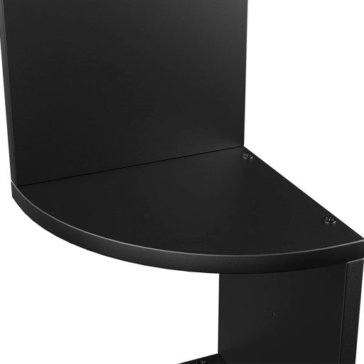 Mensola Angolare Nera 20x20x126cm