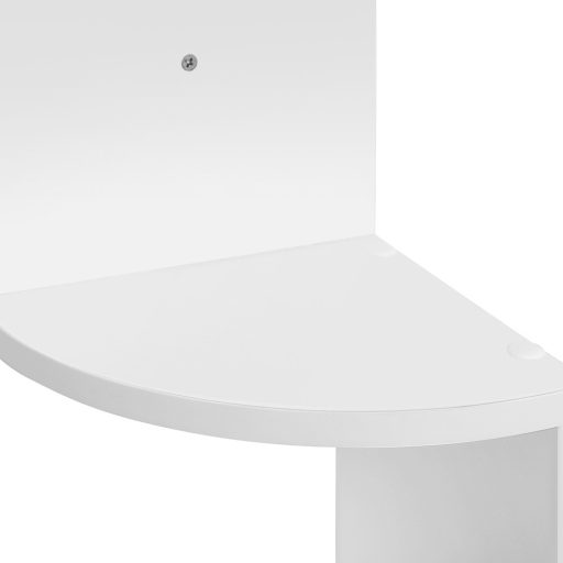 Libreria Angolare Bianca 20x20x126cm