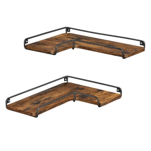 Set di 2 Mensole Angolari a Forma di L