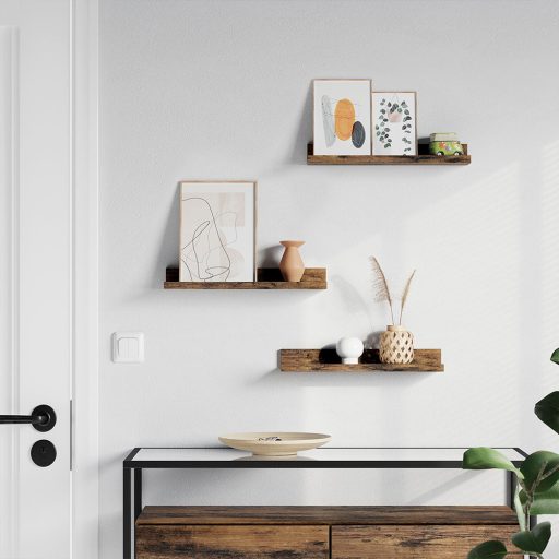 Set di mensole da parete in legno a 3 pezzi