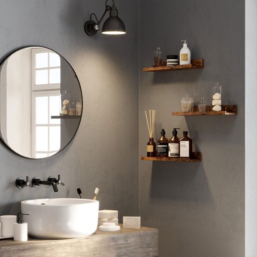 Set di mensole da parete in legno a 3 pezzi