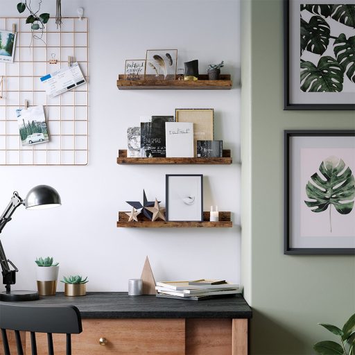 Set di mensole da parete in legno a 3 pezzi