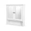 Armadio da bagno bianco a muro con specchi e ripiano regolabile