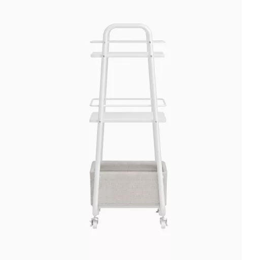 Carrello di Stoccaggio Mobile con Cesto in Tessuto